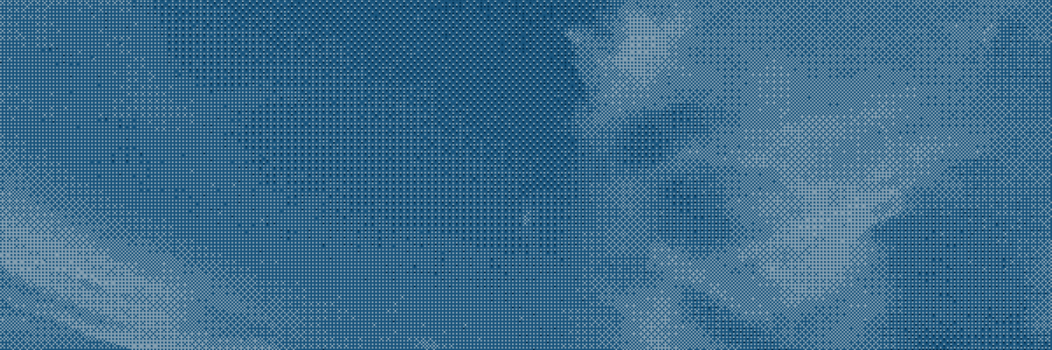 Duotone halftone study of hands at work